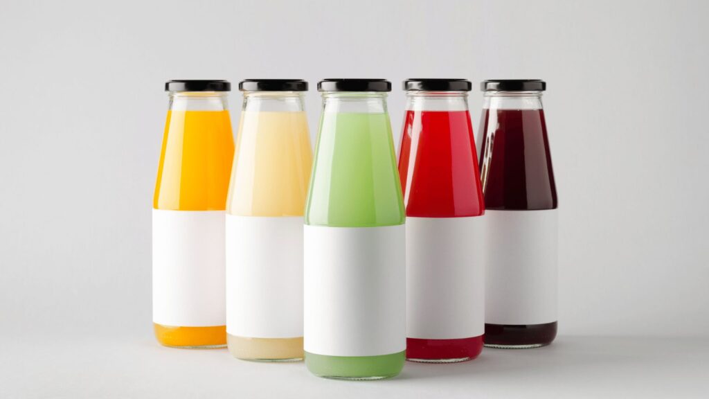 hacer botellas de vidrio con etiquetas para imprimir y diseñar