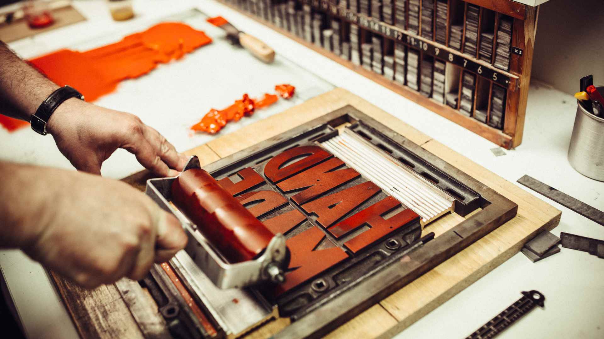 tarjeta de presentación en letterpress