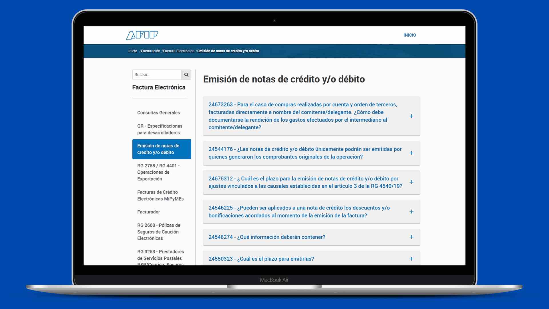 nota de credito para imprimir en argentina Sitio web de la afip para hacer nota de crédito